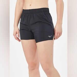 NWT Mizuno Core 5.5” Shorts Black Women's Running Shorts Size Small